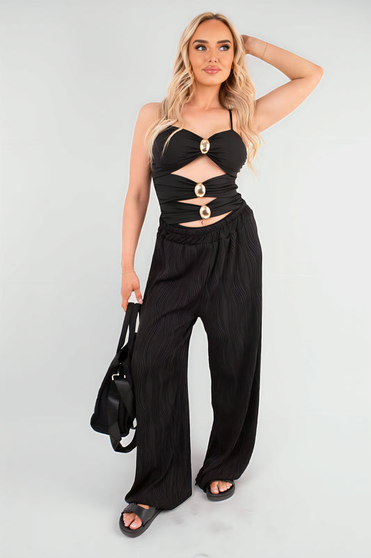 Cut Out Sleeveless Bodysuit